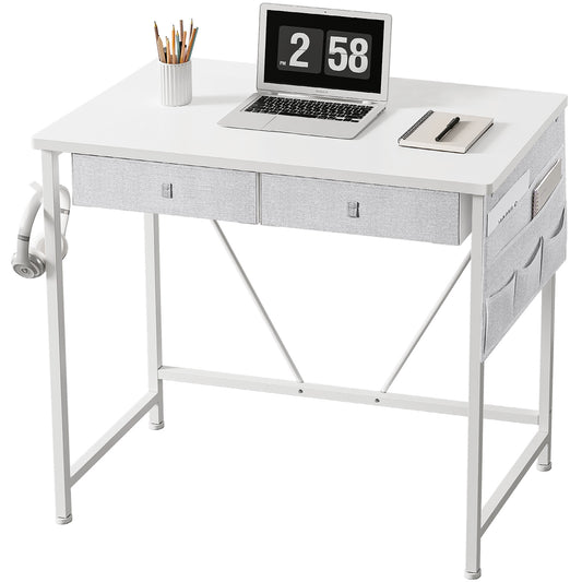 MAIHAIL 31.5 inch Desk with Drawers, white